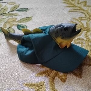 Unisex Funny Novelty Fishing Fish Hat Sewn Into The Hat Sports Funky